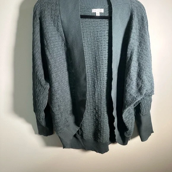 Lauren Conrad Dusty Green Open Front Sweater XXL - Picture 2 of 8